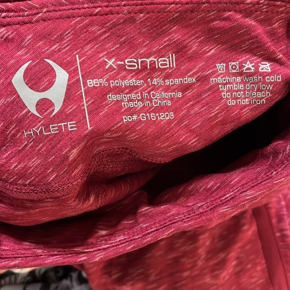 NEW Hylete Nimbus Caprite Leggings Heather Berry Plum Size XS - Picture 6 of 6